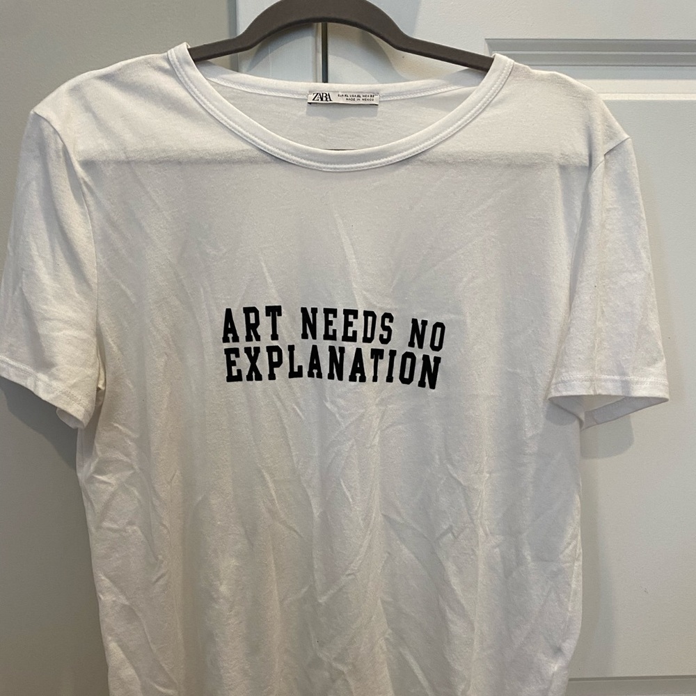 Zara white short sleeve